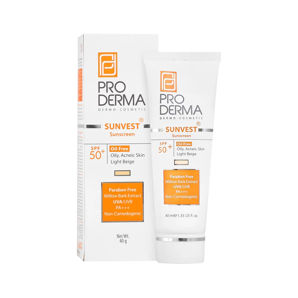کرم ضد آفتاب رنگی پوست چرب پرودرما مدل بژ روشن SPF50 1 کرم ضد آفتاب رنگی پوست چرب پرودرما مدل بژ روشن SPF50