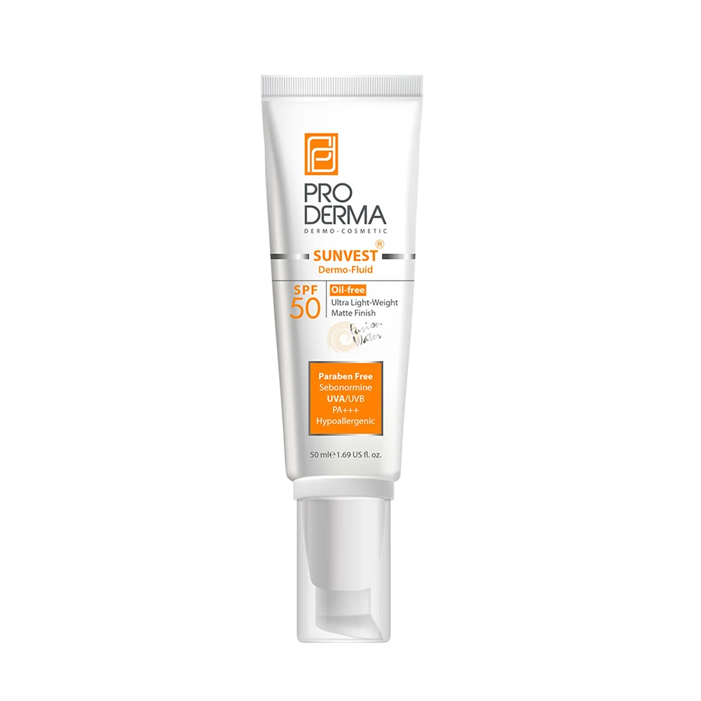 فلوئید ضد آفتاب فاقد چربی پرودرما SPF50 1 فلوئید ضد آفتاب فاقد چربی پرودرما SPF50